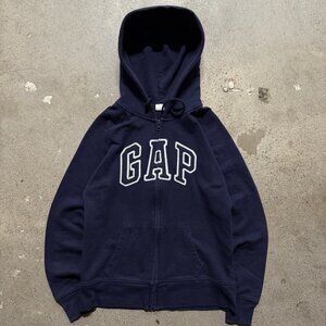 Women’s Y2K Blue Navy GAP Screwneck Hoddie Size Small Streetwear Style